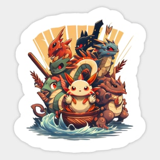 Pokem Style Little Monsters Sticker